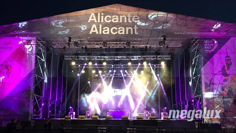 El Volvo Ocean Race se ubica en Alicante con varias pantallas LED Megalux